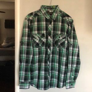 Helix Plaid Button Down Shirt